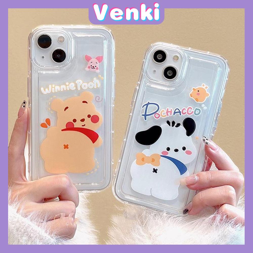 Case iPhone 14 Pro Max Soft TPU Clear Jelly Airbag Case Cute Cartoon Animals Camera Protection Shockproof For iPhone 14 13 12 11 Plus Pro Max 7 Plus X XR