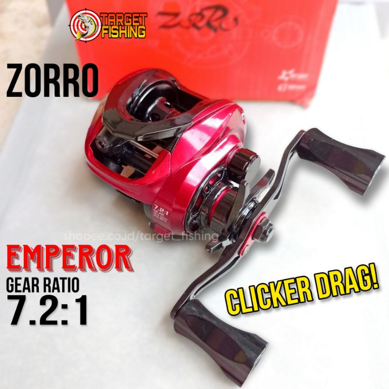 Reel BC Zorro Emperor (Drag Clicker) Handle Kiri Rel Baitcasting