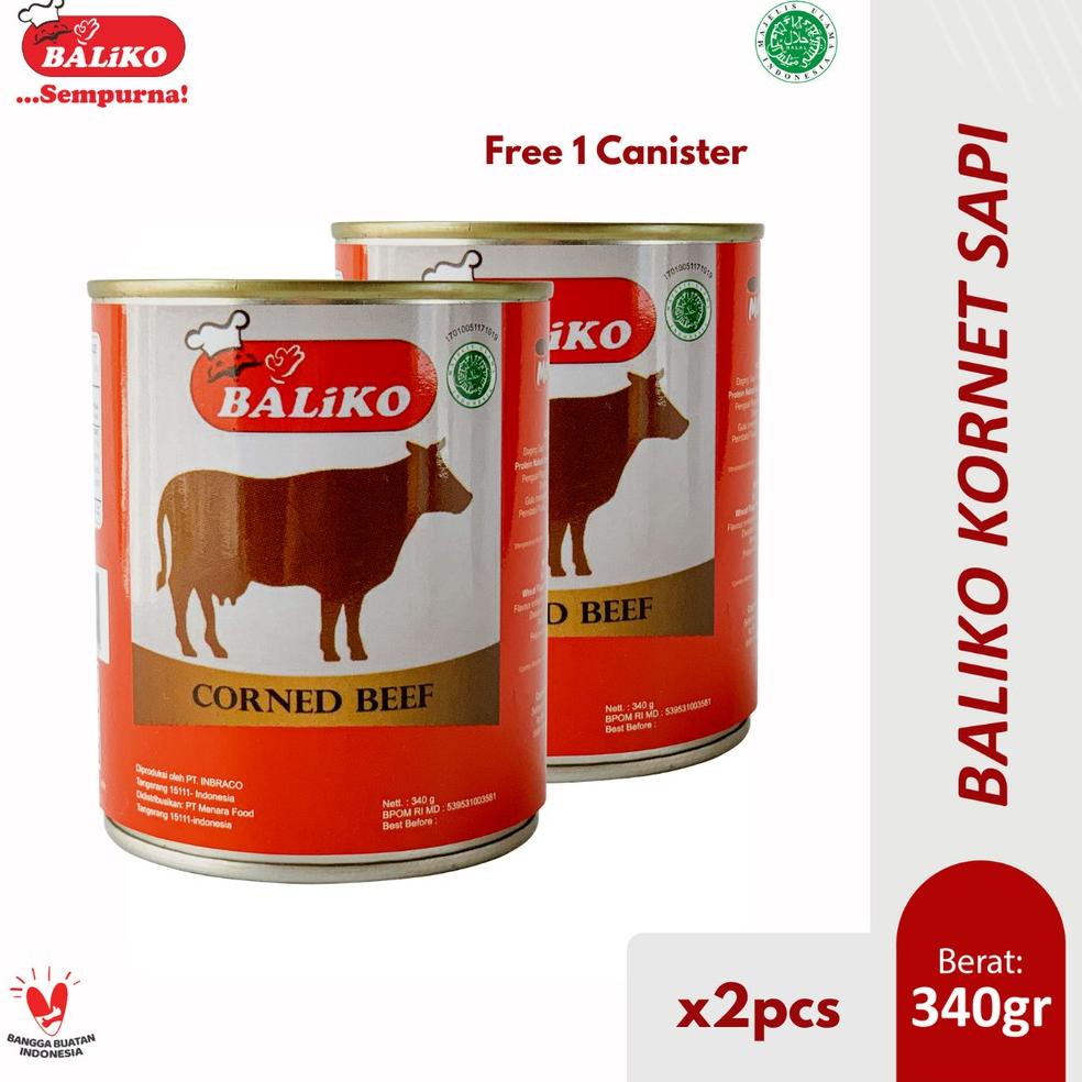 

☛Flash sale!! Baliko Kornet Daging Sapi Premium 340gr - Isi 2pcs .,.,.,.,