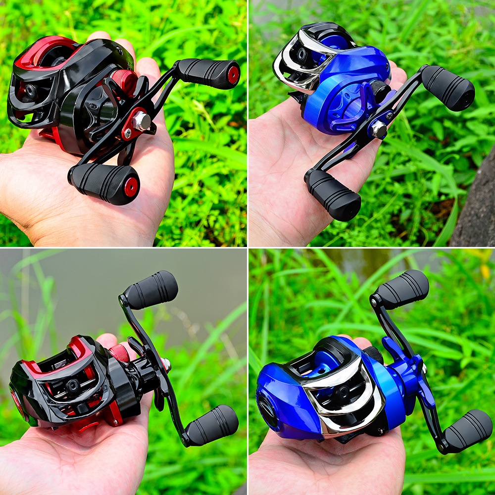 Joran Pancing Set 1.65m 1.8m 2.1m oran Pancing Carbon Fiber Spinning Fishing Rod 18+1BB Rasio Gear 7.2: 1 Max Drag 5KG-8KG Metal Untuk Reel Magnetik Baitcasting Reel