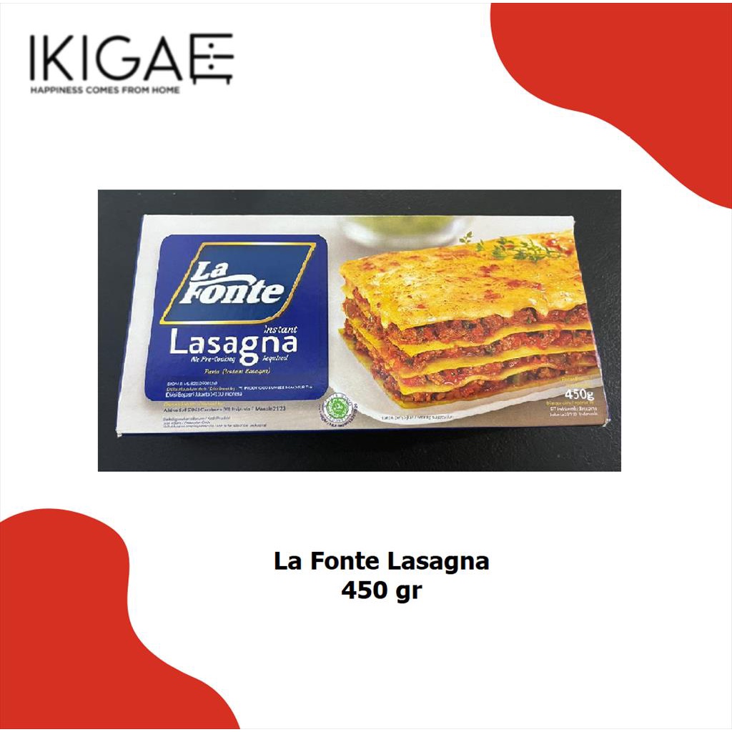 

LA FONTE LASAGNA 450 GR / LAFONTE LASAGNA 450 GR