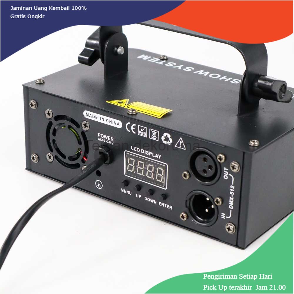 TD - LMP Alien Lampu Proyektor Disco DMX-512 Laser RGB 500mW 240V 14W - SLP-RGB500