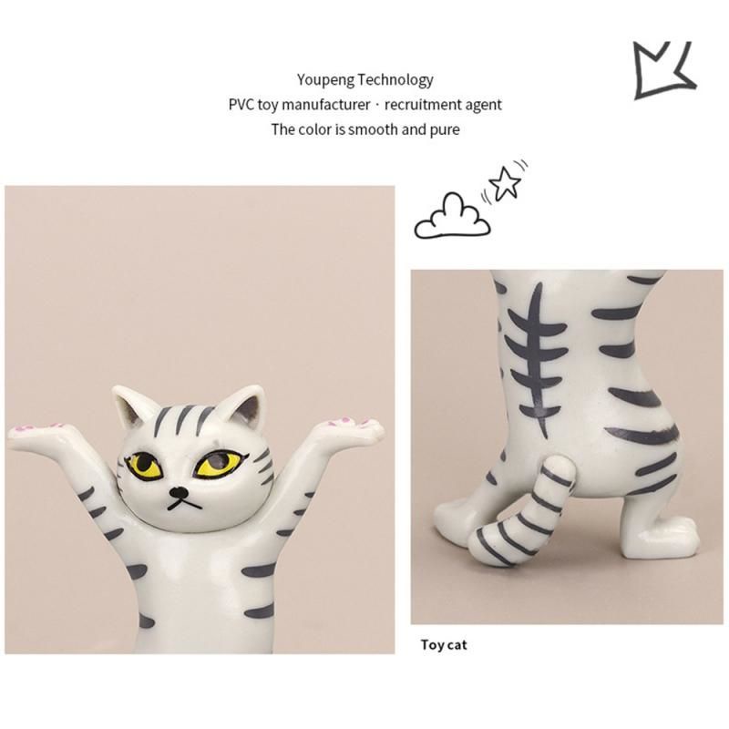 5pcs Dancing Cat Holder Multifungsi Cat Stand Holder Untuk Pen AirPods Holder