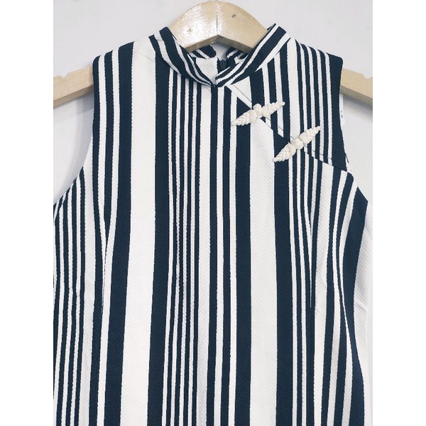 Udlia Stripe Mini Dress Monochrome