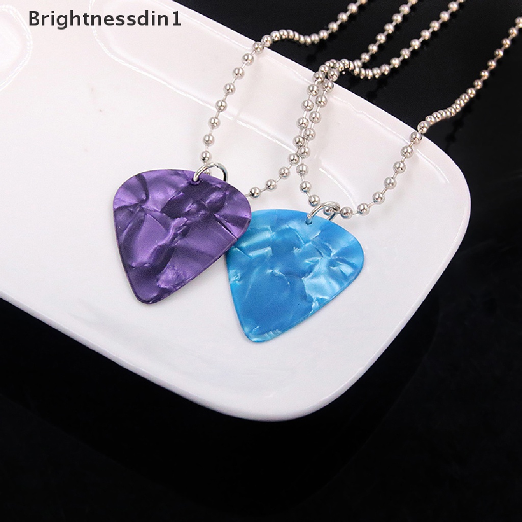 [Brightnessdin1] 1pcs Kalung Pick Gitar Kalung Liontin Ruby Berbentuk Hati Untuk Fans Frie Boutique