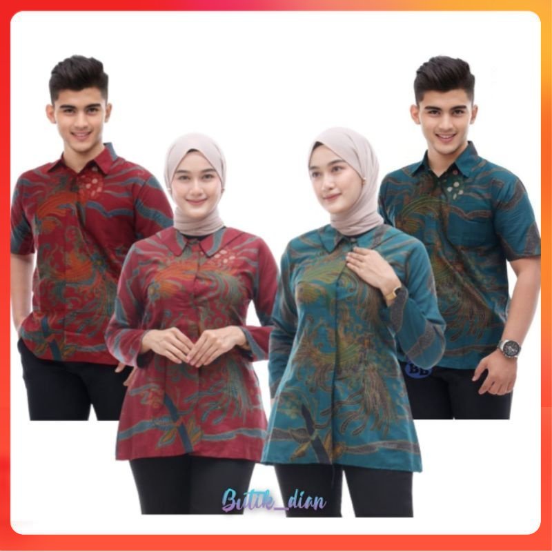 tey-17 BATIK WANITA ASJ SA HRB026 kenongo kemeja tosca pndek ATASAN BATIK WANITA BUTIKDIAN