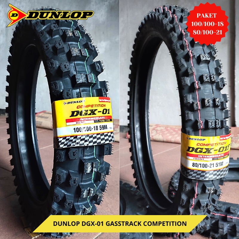 Ban Trail Ring 16 Ring 18 Ring 21 Dunlop DGX 01 Ukuran 90/100-6  100/100-18 80/100-21 Adventure Competition