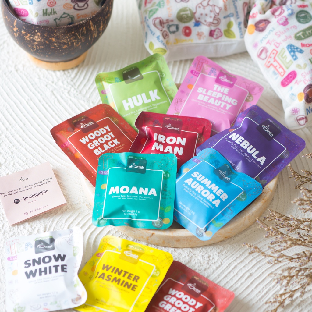 

Seduh Space Versi 1 - Hero Series Trial Set Artisan Tea Premium isi 10 Varian