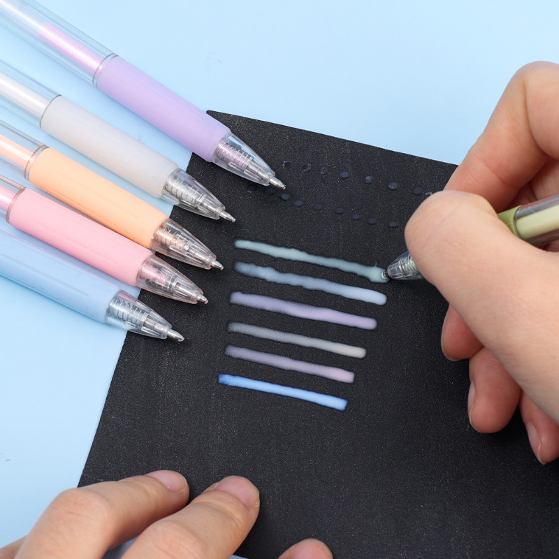 Pen Dispensing Lem Tipe Tekan Warna Permen/Pulpen Tempel Nota Cepat Kering Viskositas Tinggi DIY