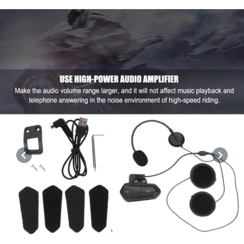 QTB35 helm headset bluetooth 5.0 motor Helm Motor Intercom Headset Helm Motor Wireless FM Radio