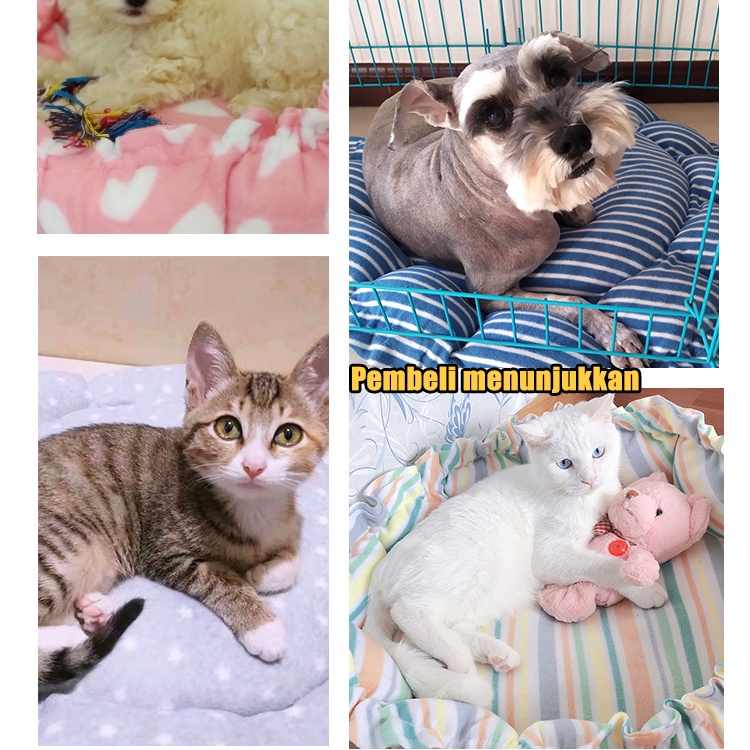 【Cat7】Tempat Tidur Kucing Anjing Pet Bed Sarang Kucing Penggunaan Ganda Drawstring Sarang Hewan Peliharaan Kasur/Rumah Kucing