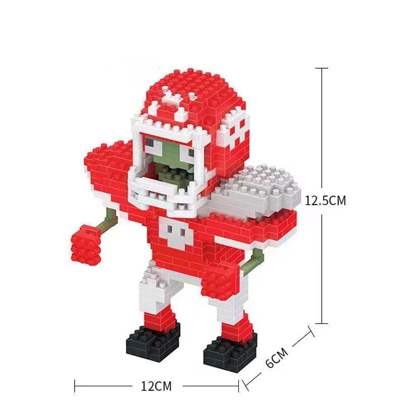 Tanaman Vs. Blok Bangunan Model Zombies Kompatibel Dengan Lego Cross-dressing Model Tanaman Partikel Kecil Puzzle Merakit Blok Bangunan