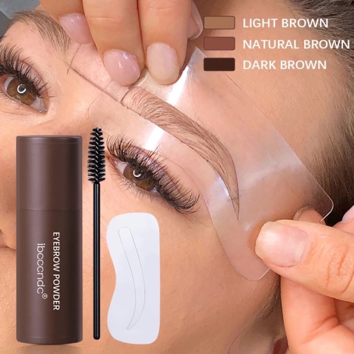 Eyebrow-Powder- Ibcccndc Eyebrow Powder Cetakan Alis Instan Eyebrow Stamp Alis Stempel