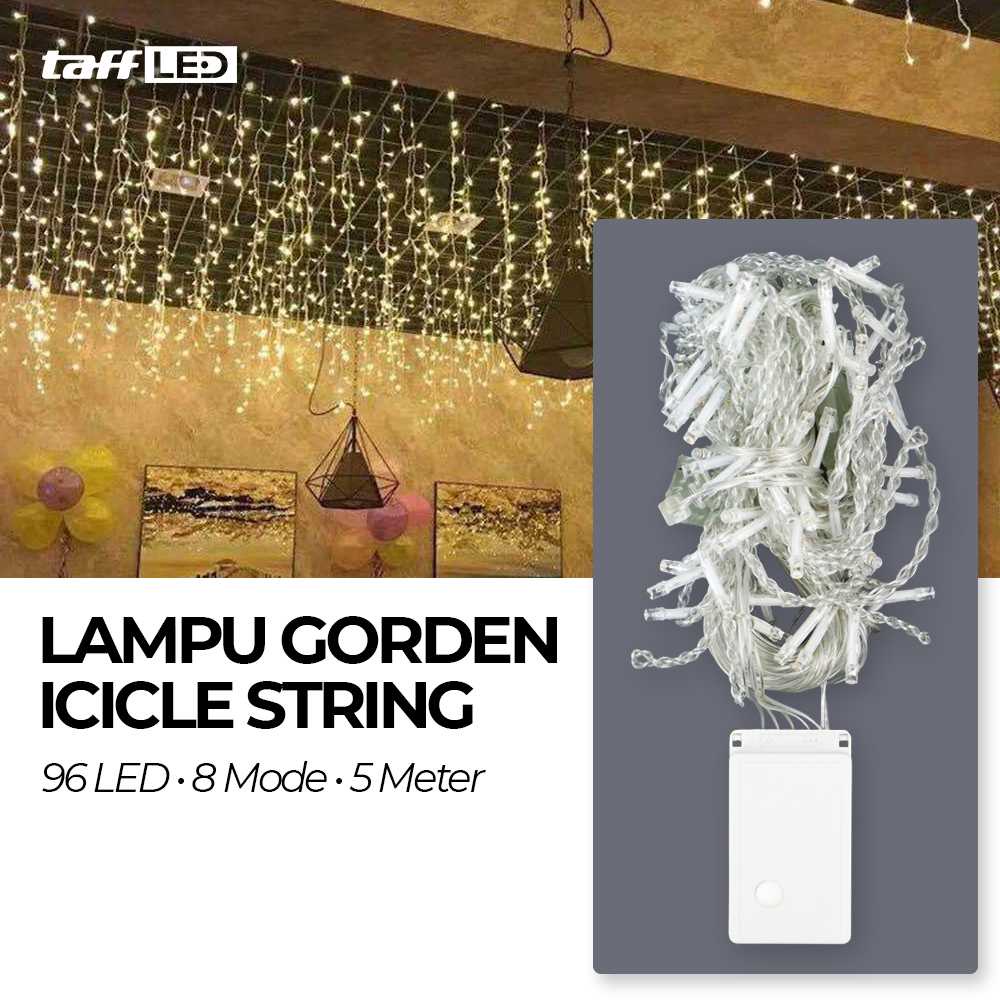 (BISA COD) FTIHSHP LED Lampu Hias Gorden String Lights Icicle Fairy Waterproof 5M - EK-04