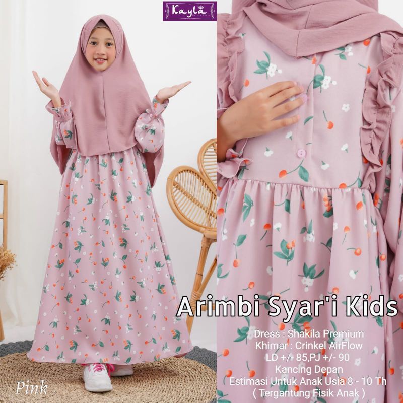 (NEW)GAMIS SYARI ANAK OOTD//ARIMBI BY KAYLA 11