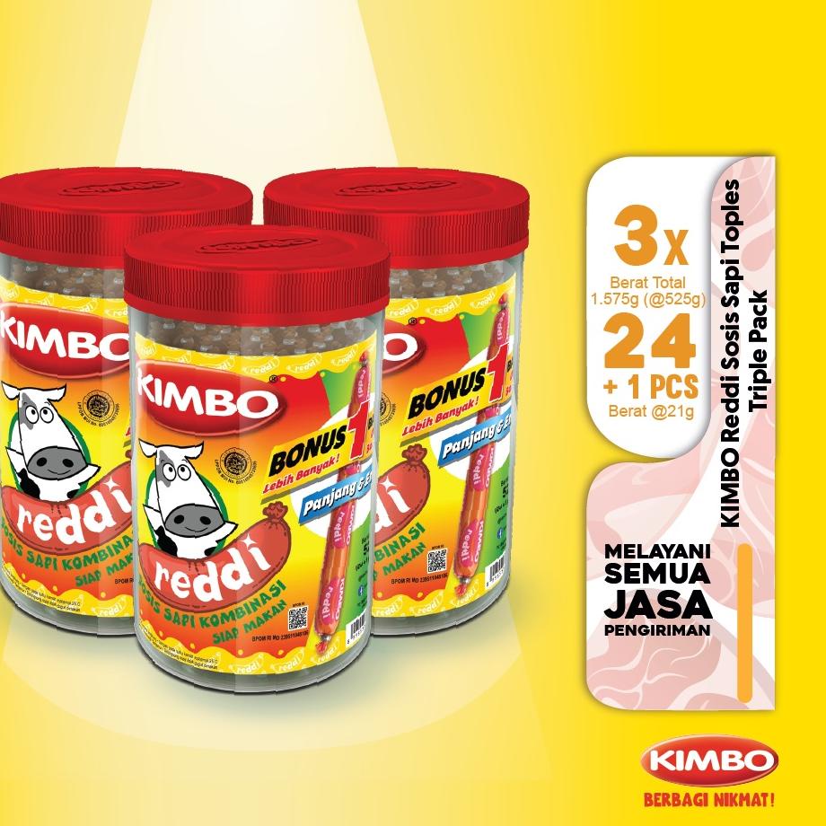 

✲ KIMBO Reddi Sosis Sapi Toples Triple Pack ☏