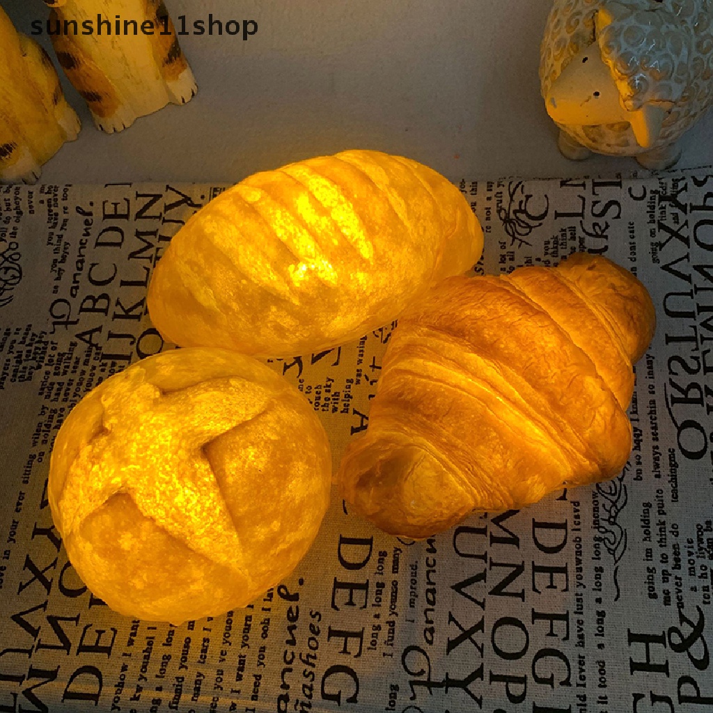 Sho Lampu Roti LED Untuk Dekorasi Lampu Malam Rumah Toko Kue Croissant Handmade N