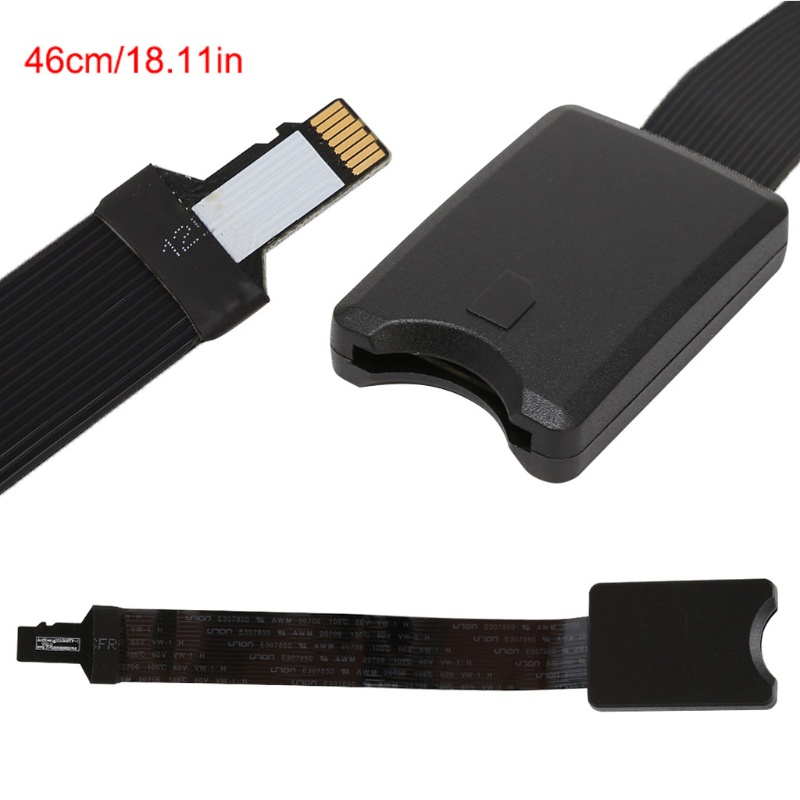 Cre TF Male to Card Female Fleksibel Card Extension Cable Extender Adapter Reader Untuk Ponsel GPS Mobil