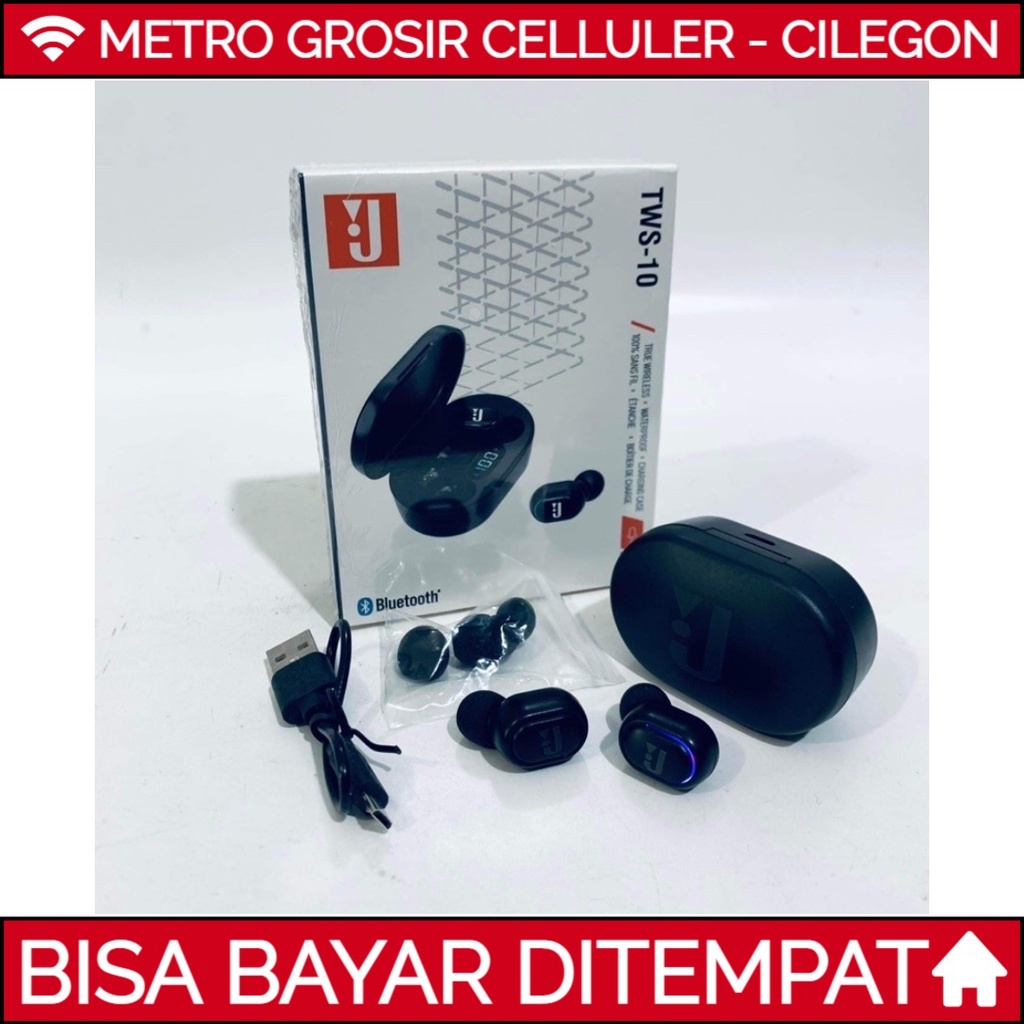 TWS - 10 Headset Earphone Handsfree Wireless Bluetooth