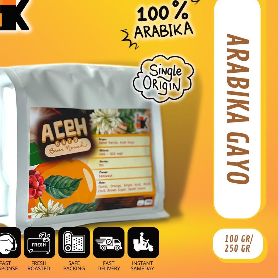 

✯ Biji Kopi Arabika Aceh Gayo Premium 250gr ♂