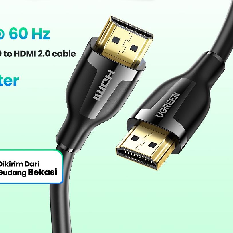 ♖ 【Stok Produk di Indonesia】Ugreen Kabel 1.5m Hdmi 2.0 4k Untuk Iptv Lcd HDMI 4K Cable ✴