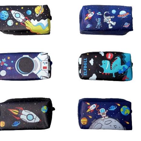 

T25 Kotak Pensil Pouch Karakter Serbaguna Motif Astronot PROMO ち