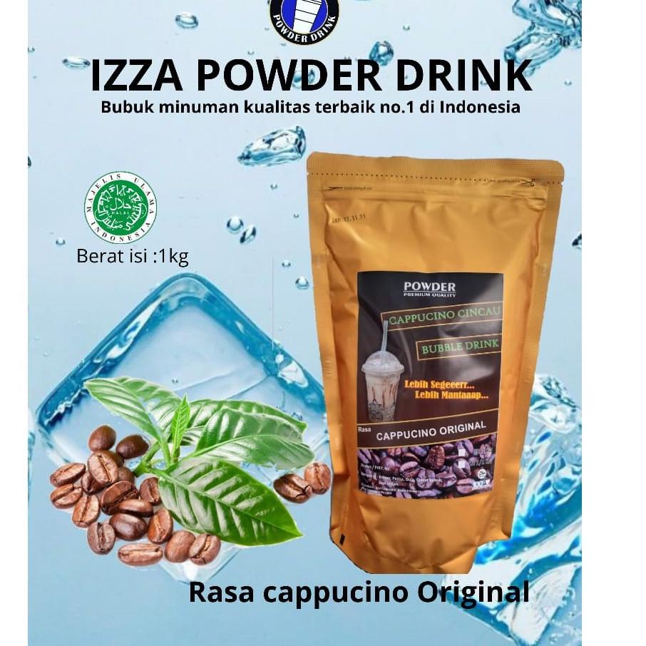 

ORIGINAL% bubuk minuman varian rasa , bubuk cappucino cincau, Izza powder drink, minuman boba