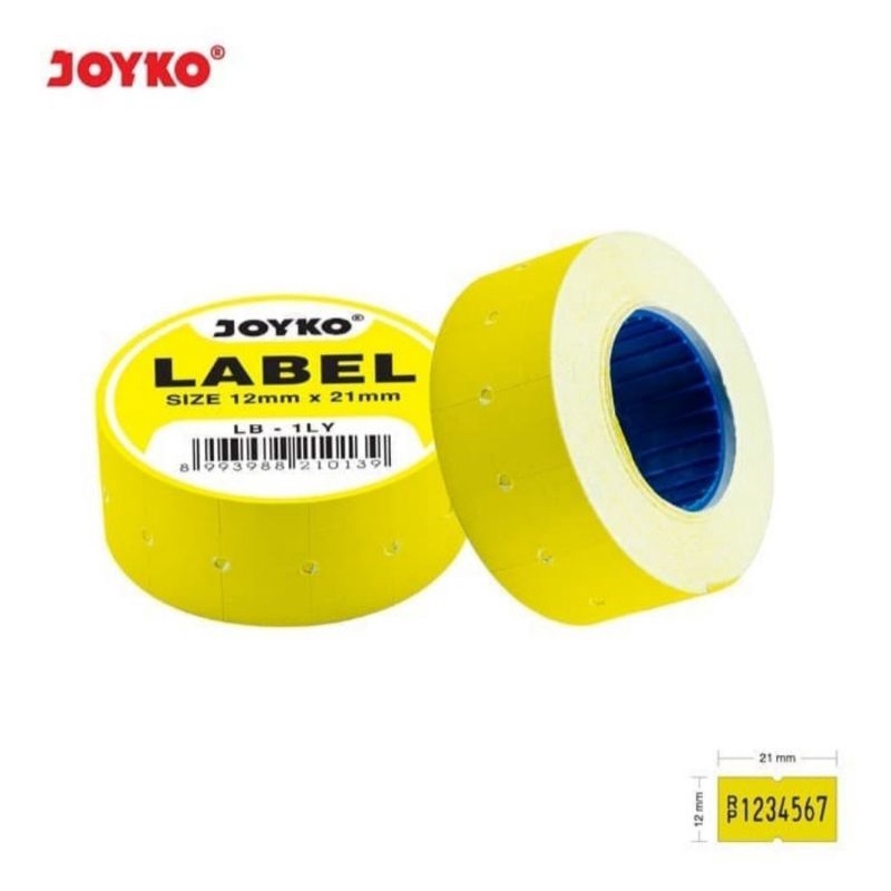 

Label Harga 1 Baris Joyko LB-1LY Kuning ( Per Roll/ 10 Pcs)