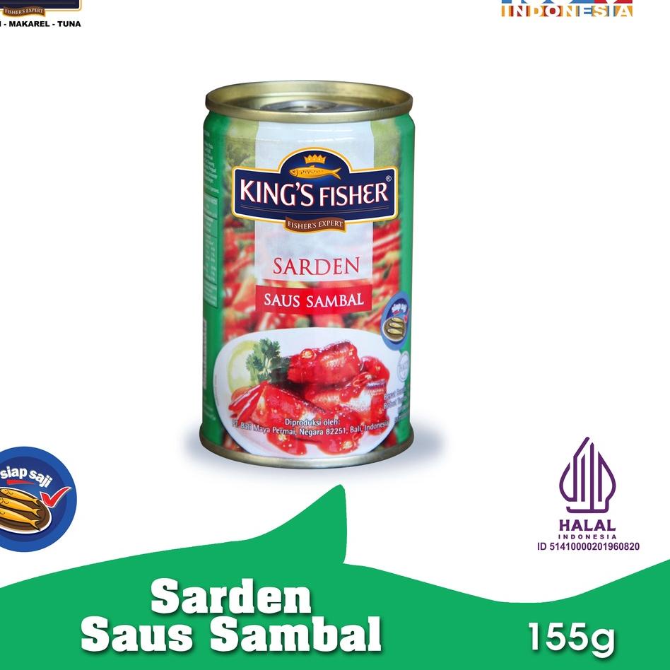 

Di⚡kon !! King's Fisher Sarden mini saus sambal Makanan Kaleng 155 gr