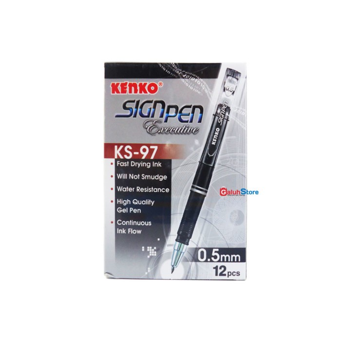 

BISA COD Kenko Pulpen Signpen KS-97 0.5mm - Tinta Hitam 1 Box (12 pcs)