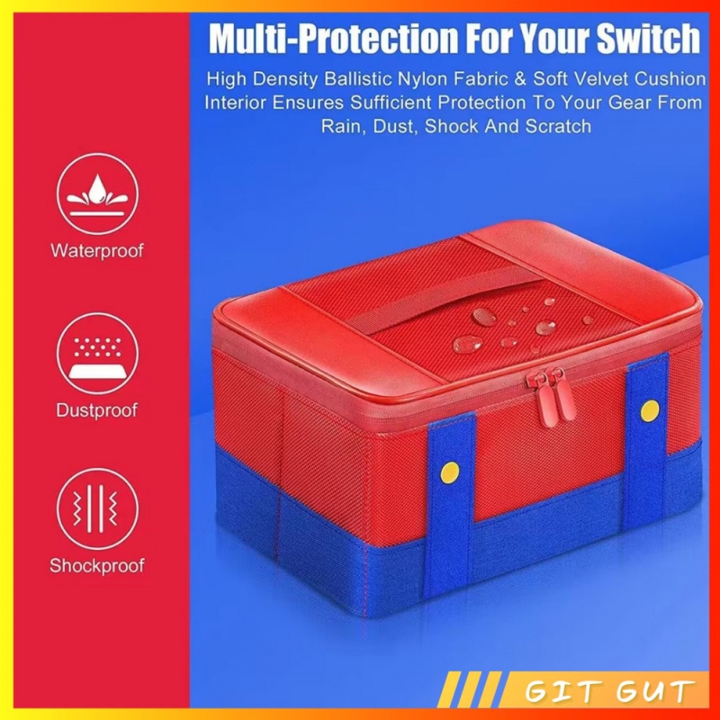 Mario Universal Tas Pouch Bag Case Storage Nintendo Switch OLED V1 V2