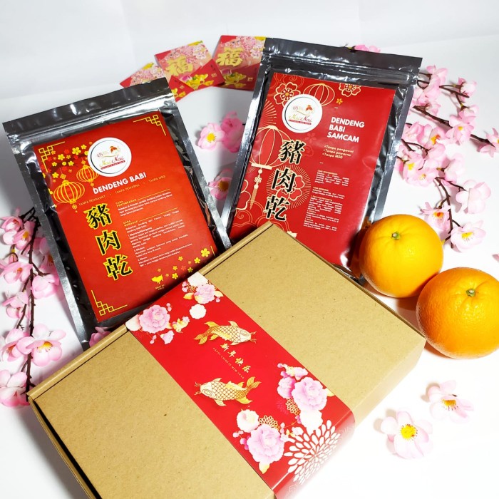 

(COD) Paket Hampers Imlek - Dendeng Babi & Dendeng Samcam / Bakkwa - 2 Dendeng Babi