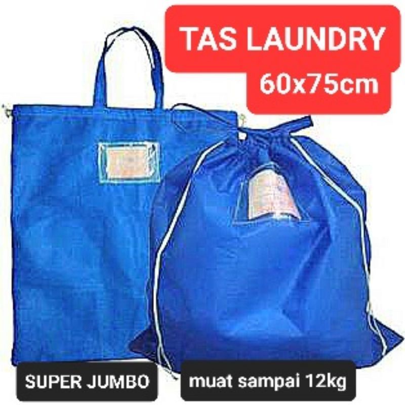 Tas Serut Laundry Super Jumbo 60x75cm | laundry bag besar kuat | Wadah Pakaian