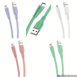 KABEL DATA CHARGER USB LOG ON LO-CB71 MICRO-TYPE C USB Qualcomm 4+ 3A FAST CHARGING (1 TOPLES ISI 20 PCS) Original