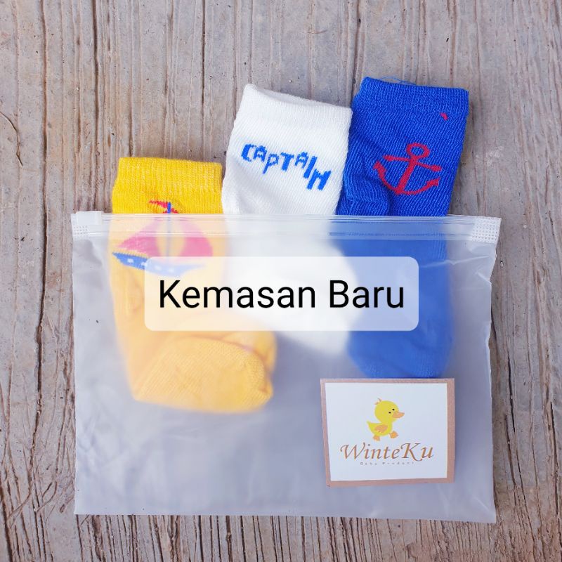 3 Pasang Kaos Kaki Bayi 0-6 Bulan Baby Sock Kaos Kaki Baby Anti Alergi SNI WINTEKU | FLOWERS