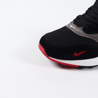(FTBX ) Sepatu Nike Air Max 1 Black Oil Grey Red #6