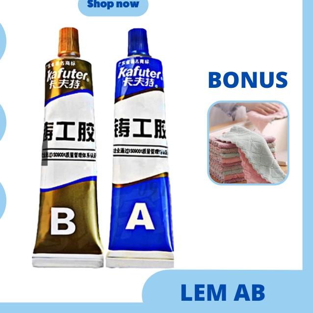 ✥ [FREE GIFT] Lem khususuntuk besi/ Lem Perekat Super Kuat Serbaguna Caster Glue A+B, lem besi multi