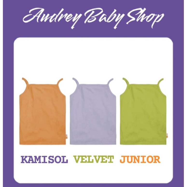 Velvet Junior Camisole Solid Color, singlet tanktop/ singlet tali