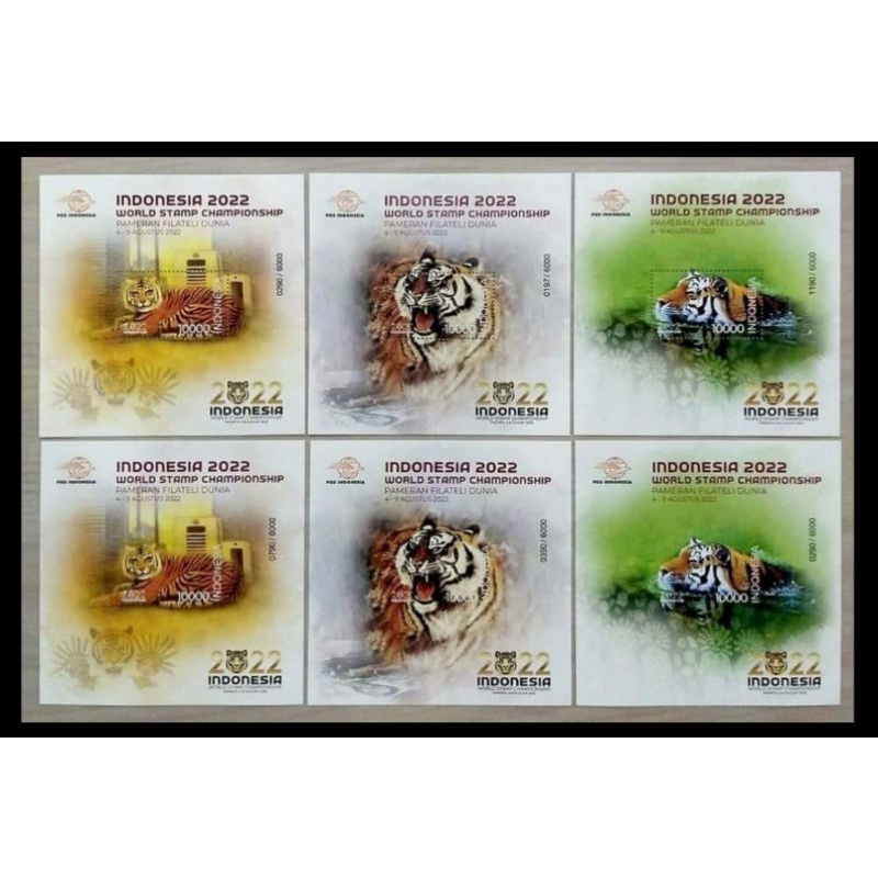 

Perangko SS World Stamp Championship WSC 2022 set 6 sheet prangko