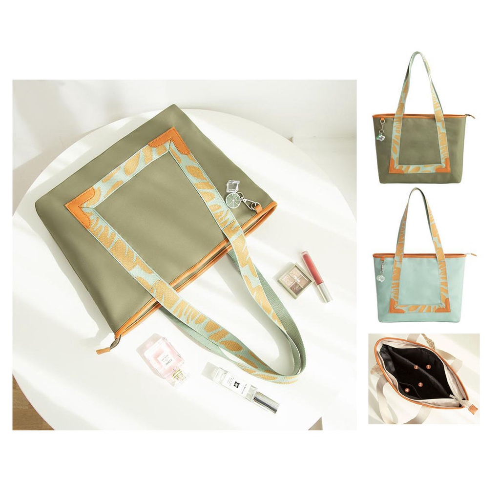 Tas Laptop Macbook Jinjing Designer Canvas Shoulder Size 14 15 16 inch