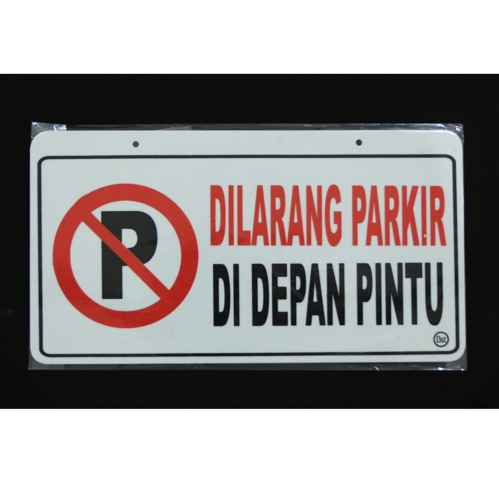 

O77 Label Akrilik Dilarang Parkir Gantung Besar BELANJA MURMER ㅔ