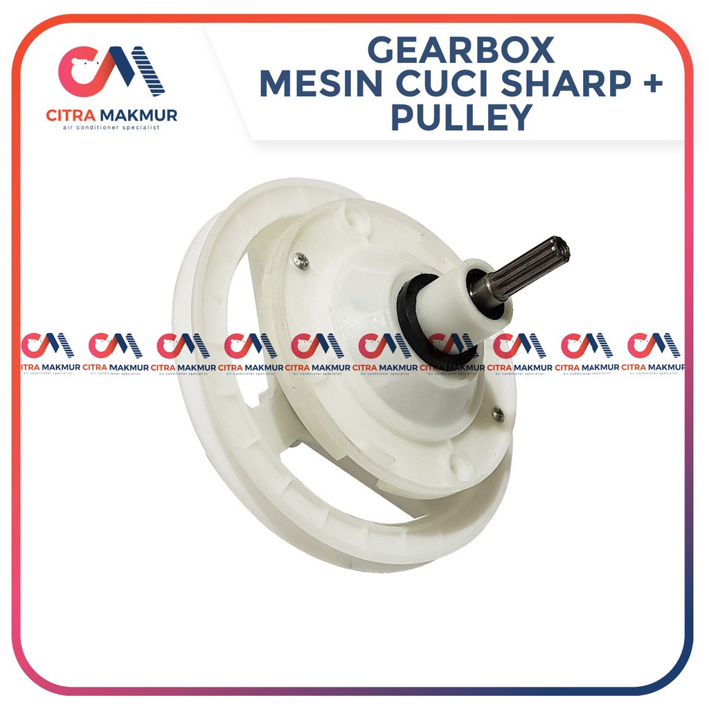 Gearbox mesin cuci Sharp 2 tabung putih as 35 mm gigi 10 z gear box girbox ES Series