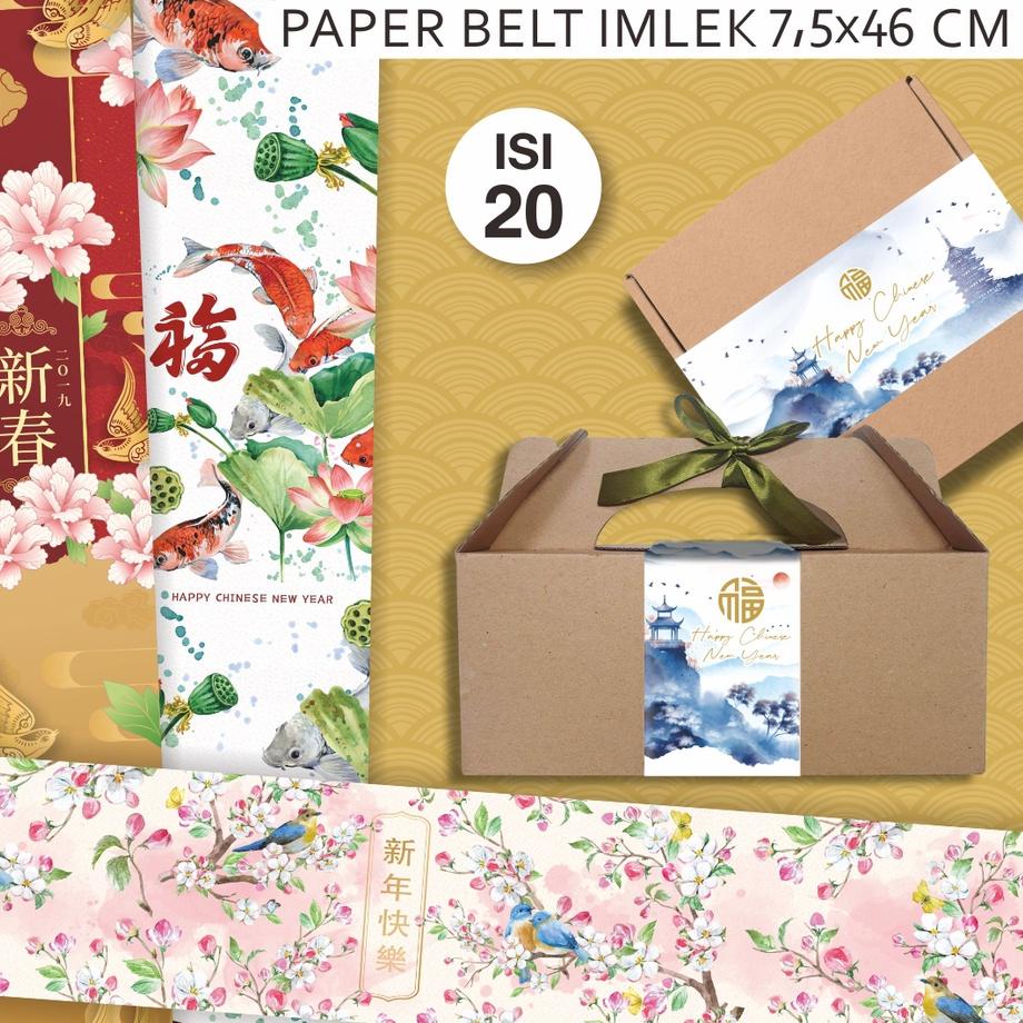 

IAN924 Paper Belt Chinese New Year Imlek Sincia Rabbit READYSTOCK Dus Hampers 7,3x46 cm +