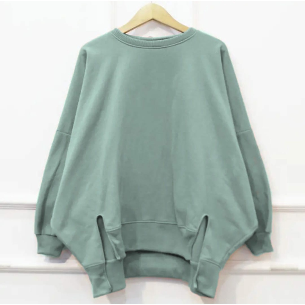 SWEATER OVERSIZE XXXL SWEATER BELAH PINGGIR OVERSIZE WANITA BIGSIZE