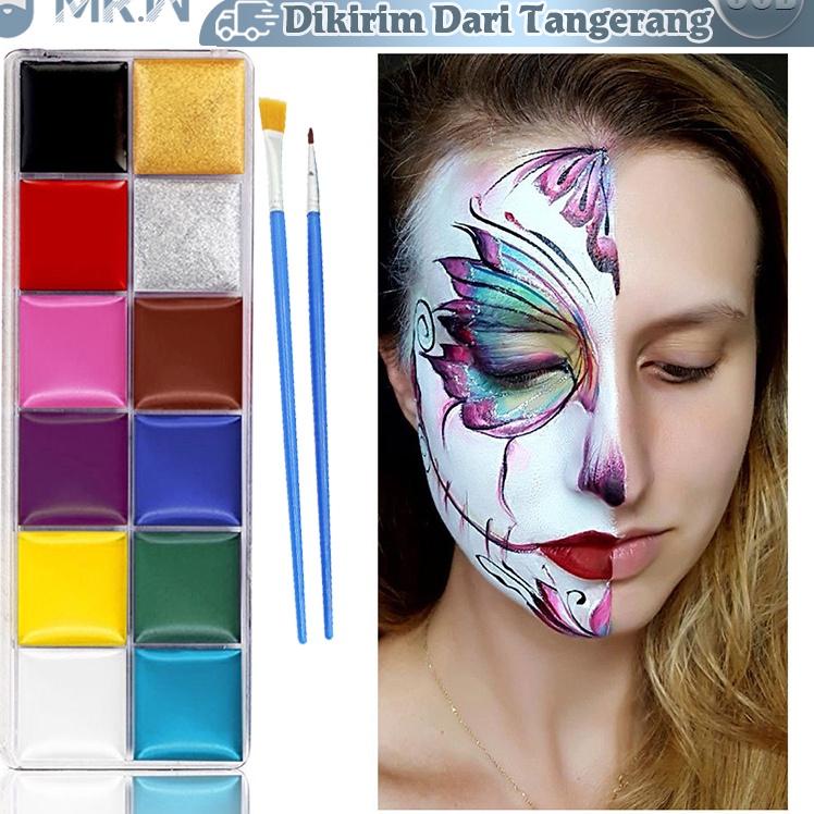 

Murah Harga 12 Warna Body Face Painting Cat Wajah Painting Wajah Body Painting Palette Wajah