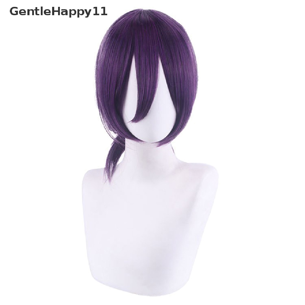 Gentlehappy Chain Man Reze Cosplay Wig Ungu Ponytail Rambut Sintetis Wig Cosplay Props id