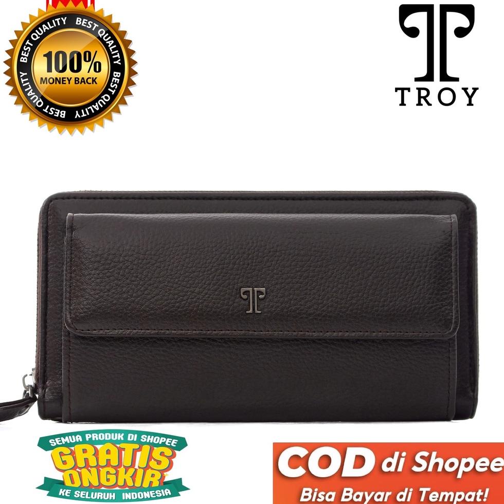 Harga Termuraah KOE - Handbag Pria Kulit Tas Tangan Pria Clutch Cowok Keren Orinal Dengan Kotak  -TR