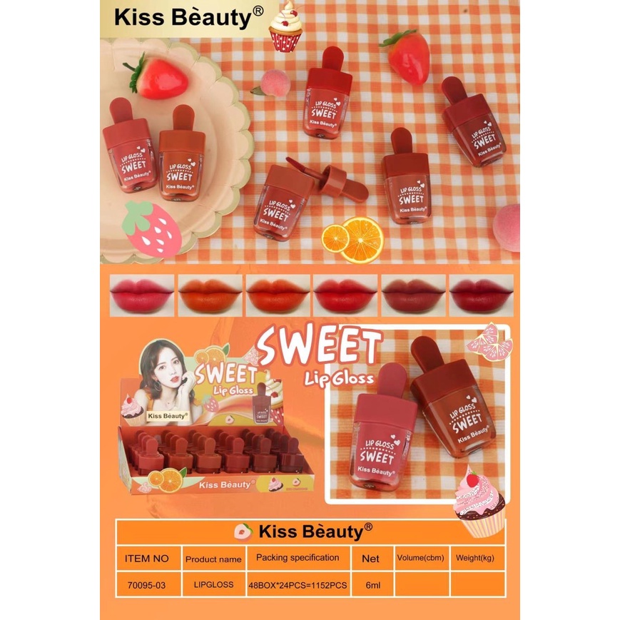 ORIGINAL KISS BEAUTY SWEET LIP GLOSS KODE 70095