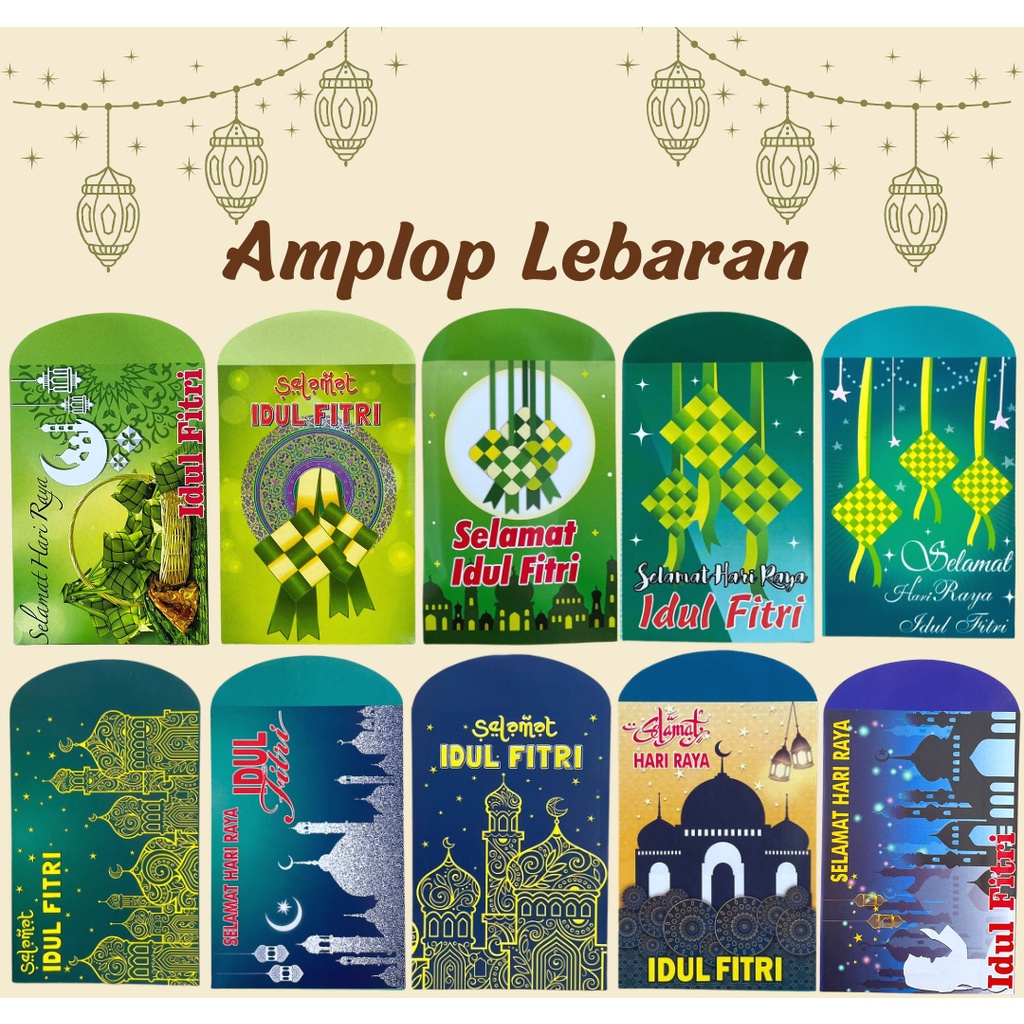 

Amplop Lebaran MIX motif 2024 (1pak = 100 lembar)