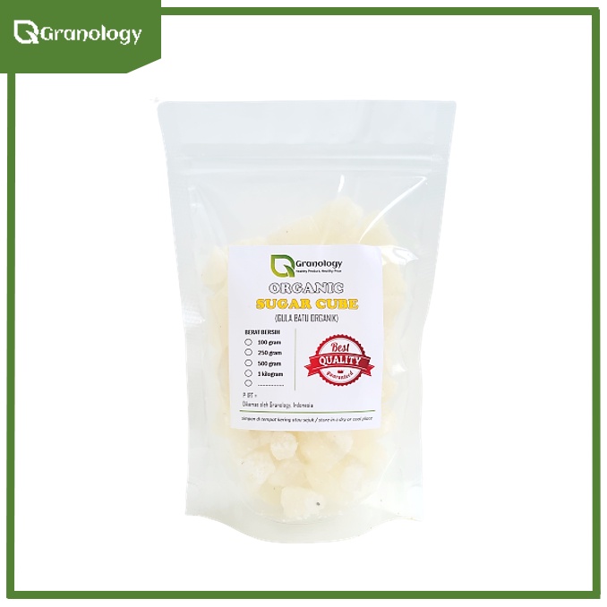 Organic White Sugar Cubes / Gula Batu Putih Organik (500 gram) by Granology